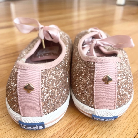 Keds Kate Spade Rose Gold Glitter Women's Sneakers Size 10 - Picture 4 of 10